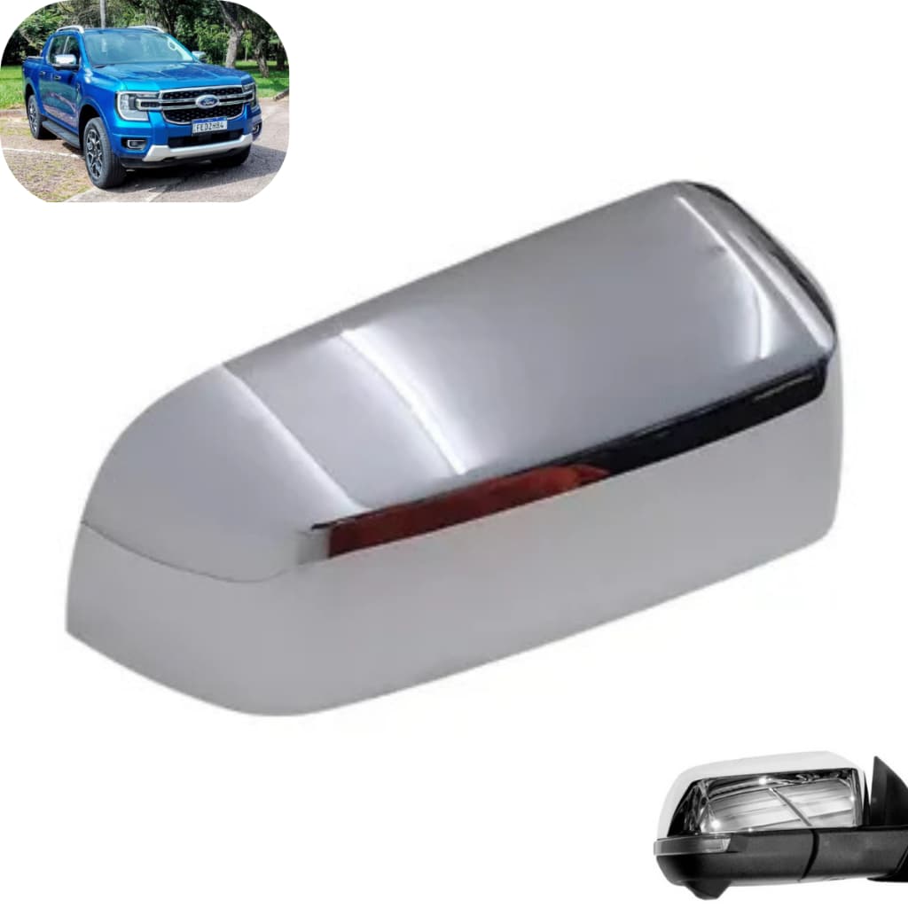 Capa Retrovisor Ford Ranger Cromada Original Lado Direito Passageiro Cromado Cobertura Moldura Orig