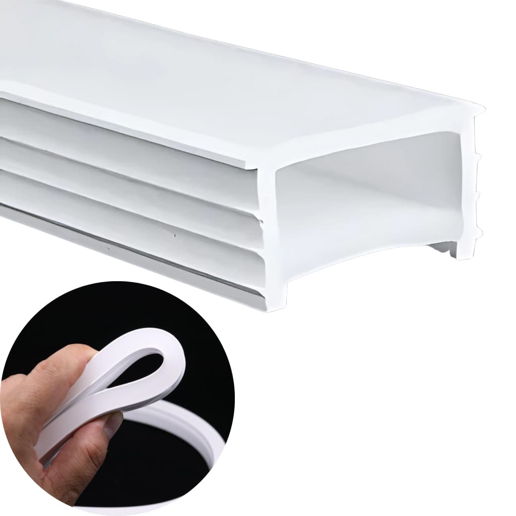 Perfil Led  Embutir Flexivel 30x10 Flexível Silicone Para Fita Luz Apropriado Para Os Modelos De Branca fria quente