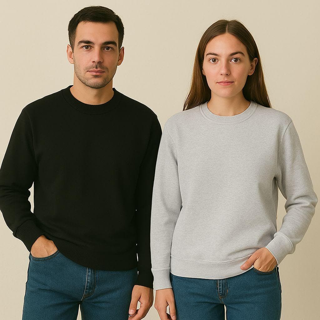 Blusa moletom Gola Careca manga longa confort  Unissex