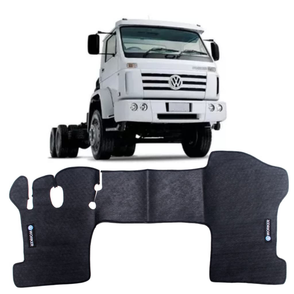 Tapete Impermeável Emborrachado Pvc Caminhão Worker Volks 1990 A 2019 Fácil Limpeza Resistente