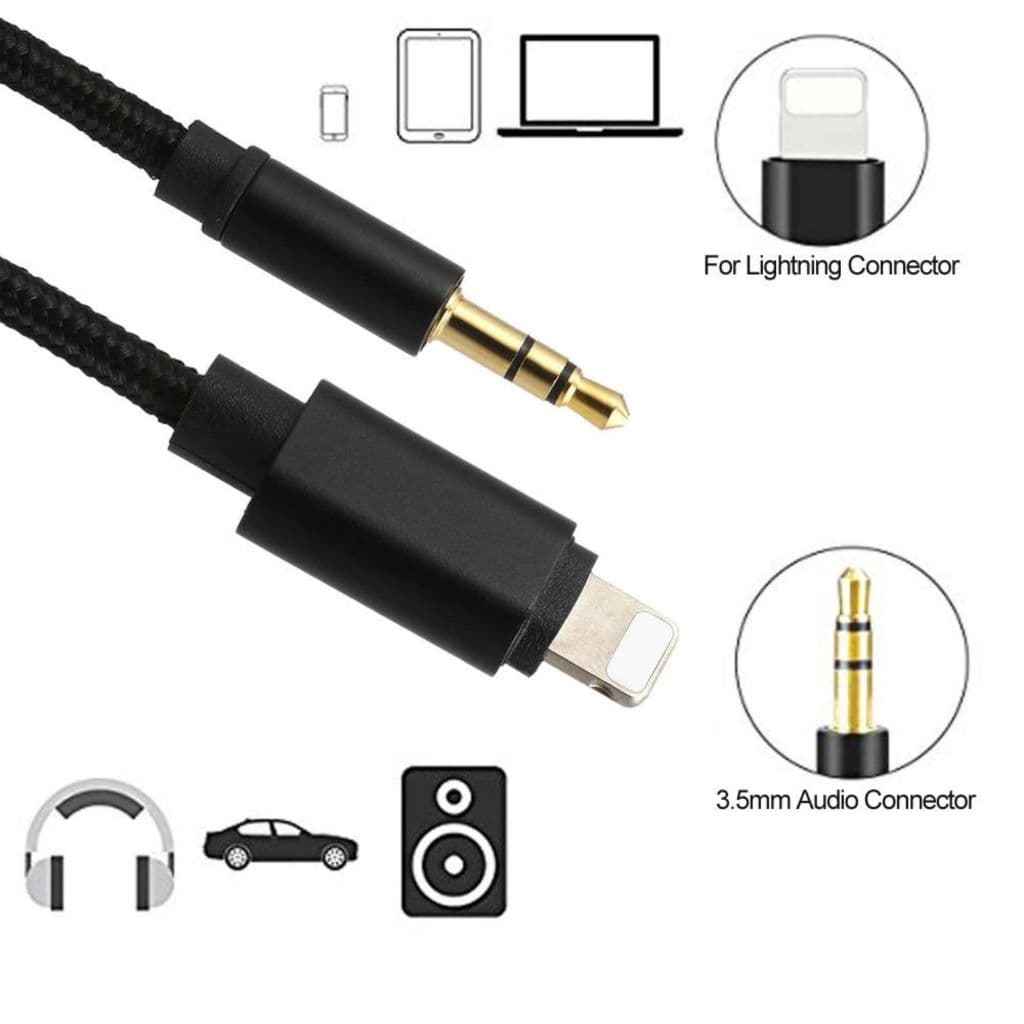 Cabo adaptador (P2 para IPHONE) 3.5MM Lightning X Xr Xs 11 12 13 Pro Max