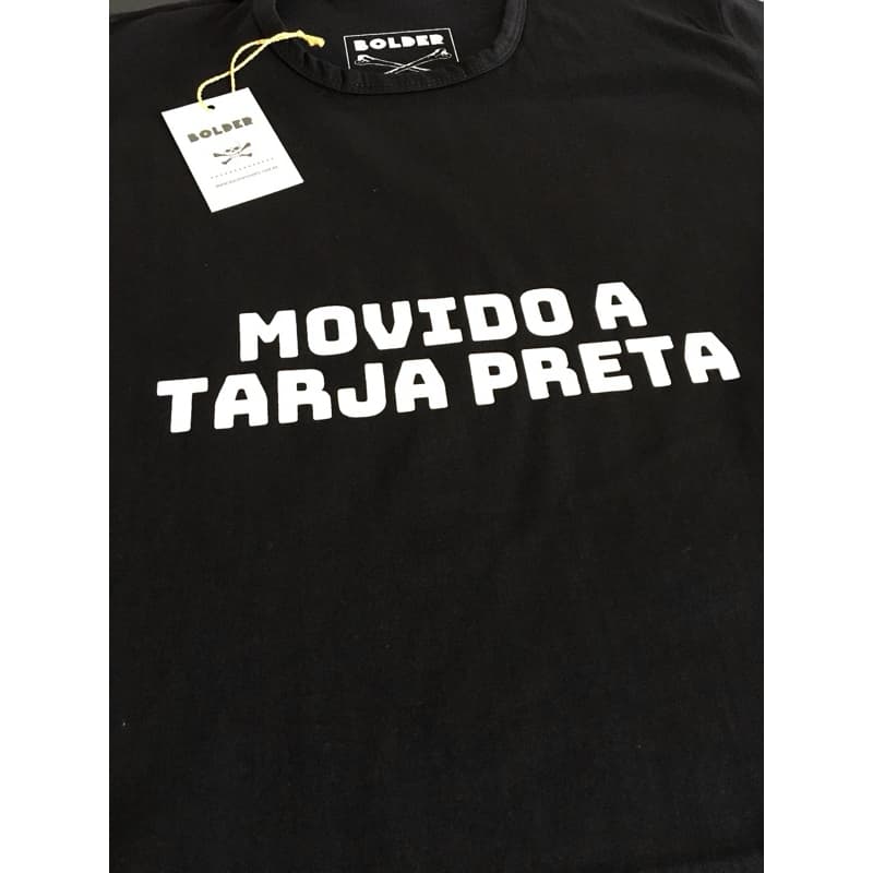 Camiseta Movido a Tarja Preta 100% algodão masculina / feminina