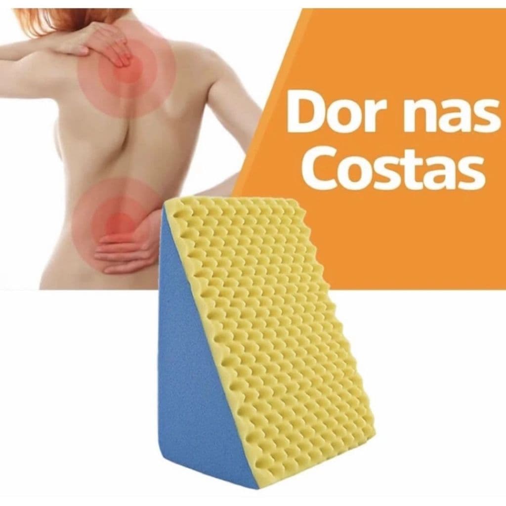 Travesseiro Almofada Triangular Grande Para Leitura Repouso Descanso Amamentação Grávida Costas Super Confortável