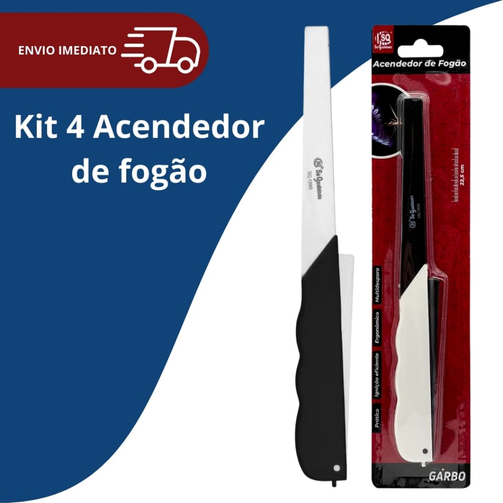 Acendedor De Fogão Forno Lampiao Aquecedor Com Botão De Aperta Pratico - 1 Peças