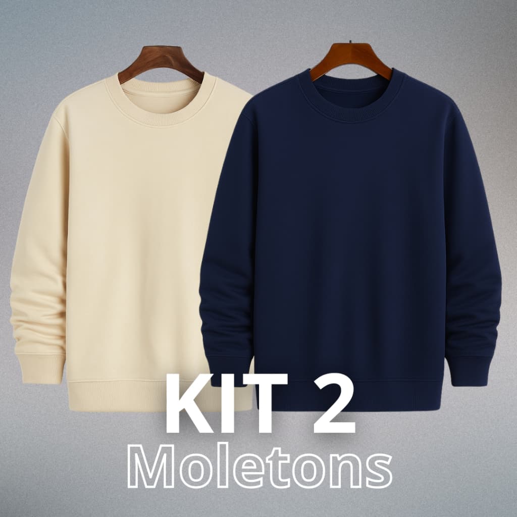 kit 2 moletom gola redonda careca feminino Moletom feminimo flanelado liso variedades de cores algodão blusa de frio kit