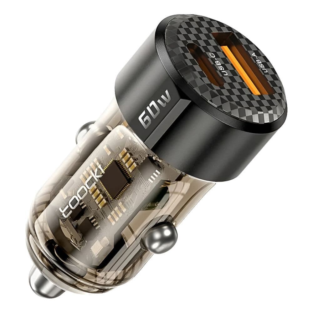 Carregador Veicular Celular Turbo 60w Duplo Usb Carga Rápida