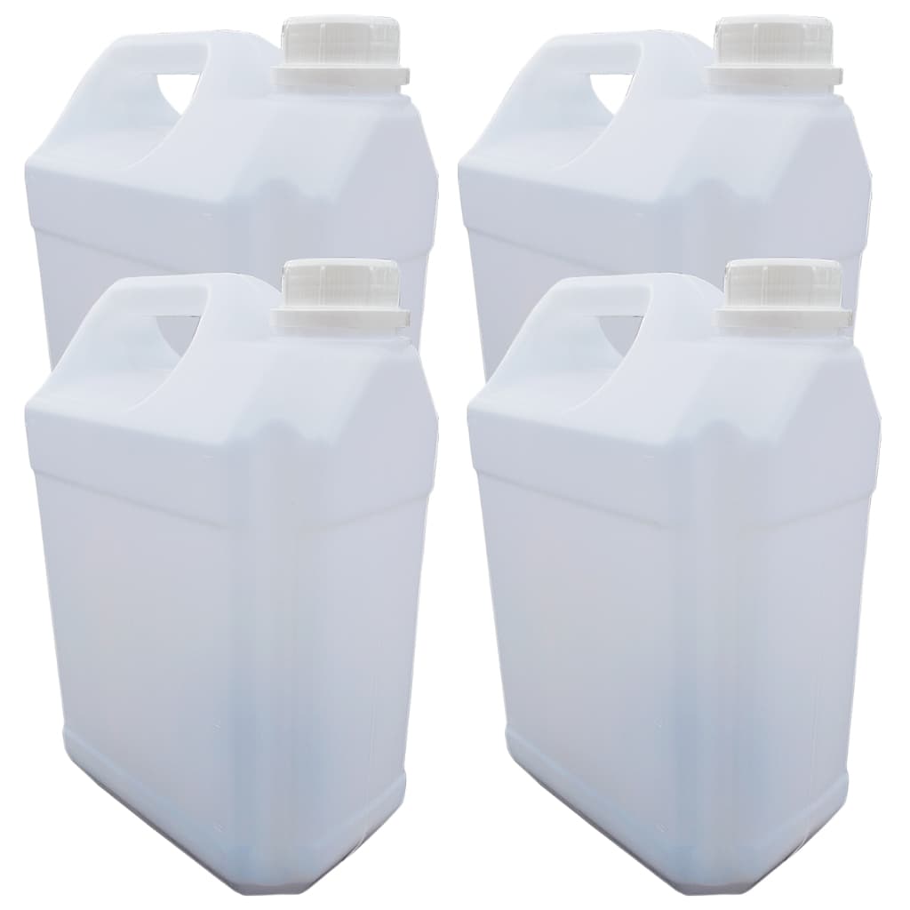 4 Galões Bombona transparente Virgem Leitoso para Armazenamento Liquido - 5L