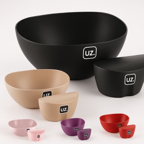 Kit Saleiro 500ml + Saladeira 3L Bowl Plástico Resistente UZ