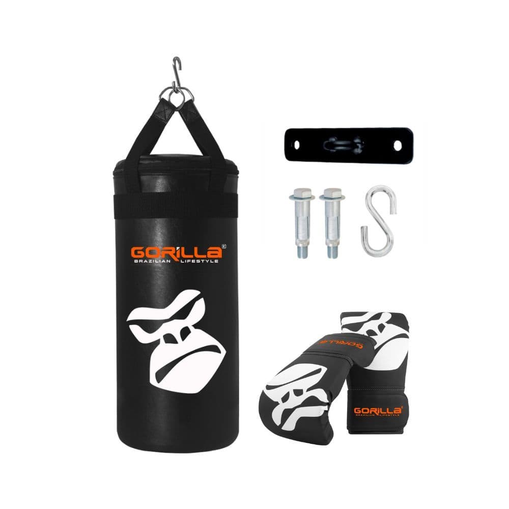 Kit Kids Completo Saco De Pancada Boxe infantil  +Luva Bate Saco +Suporte De Teto Presilha Reforçado