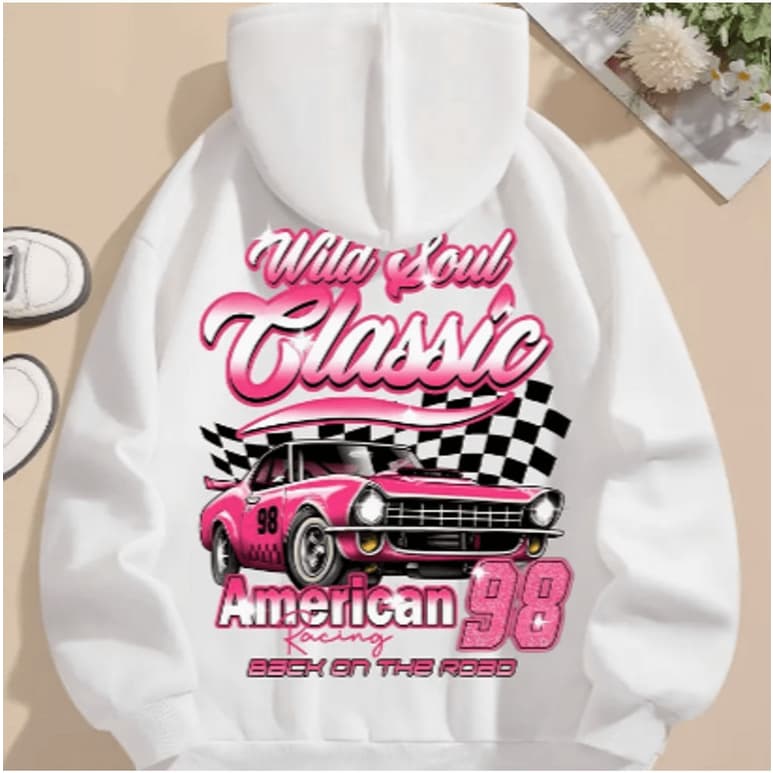 Moletom Feminino Blusa de Frio Classic Americam Casaco Moletom Com Capuz Streetwear Casaco de Frio