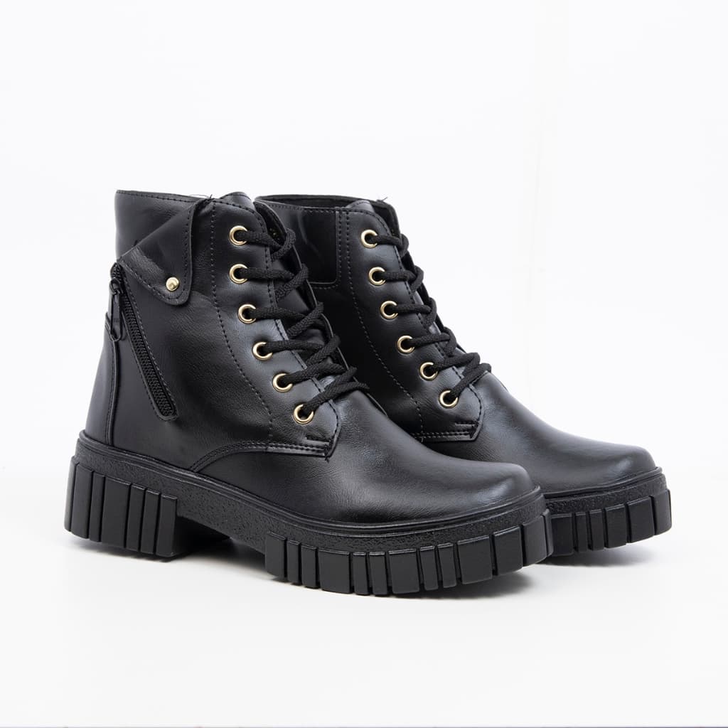 Bota de Cano Curto Coturno Tratorado Blogueiras Feminino Confortável PROMOÇÃO PREÇO DE FÁBRICA