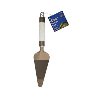 Espátula De Bolo de Inox Cabo Branco 27,5 x 6cm