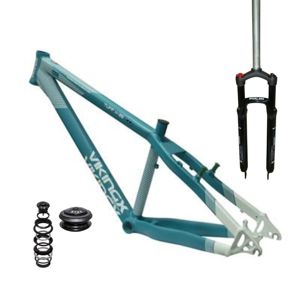 Quadro 26 VikingX T-35 Mtb + Garfo C/Trava Ombro Ajuste Preload + Caixa de Direção 1.1/8*44*30