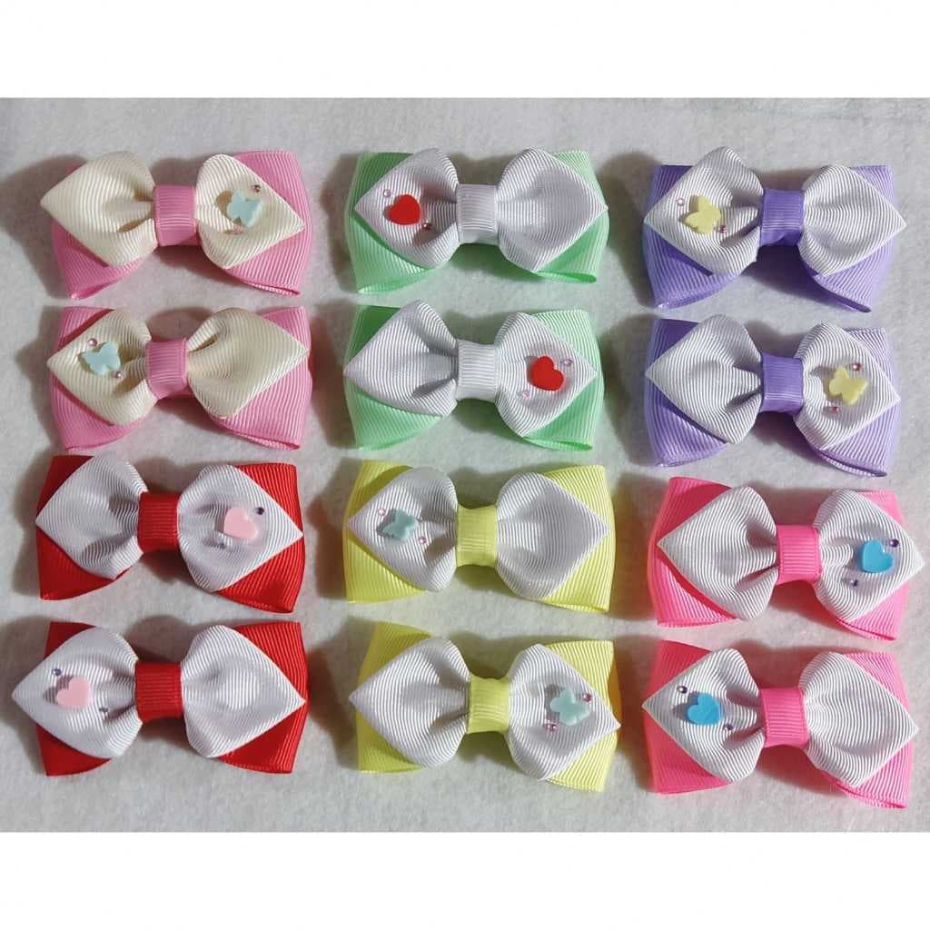 Parzinho de laço infantil Lacinhos Xuxinhas Prendedor de cabelo Rabicó de Cabelo infantil Frufru Clips de Cabelo