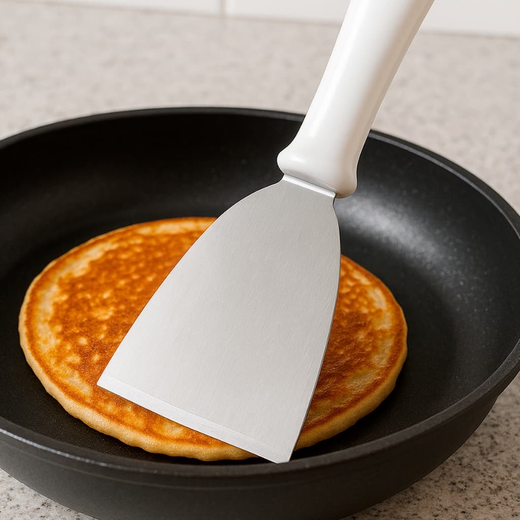 Espátula Reta 4'' Inox Chapa Lanche Chapeiro Cozinha Hamburguer Lanches Pizzas Lanchonete