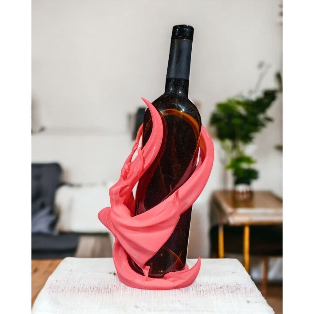 Suporte para Garrafa de Vinho Bailarina Dançando – Elegância e Arte na Sua Decoração