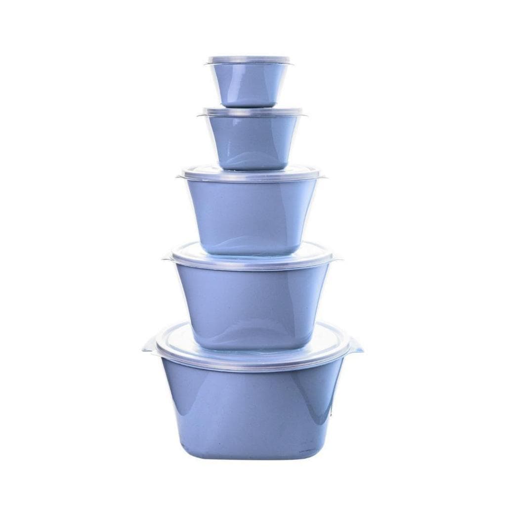 Kit com 5 Potes Plásticos Multiuso Mantimentos Cozinha Utilidades
