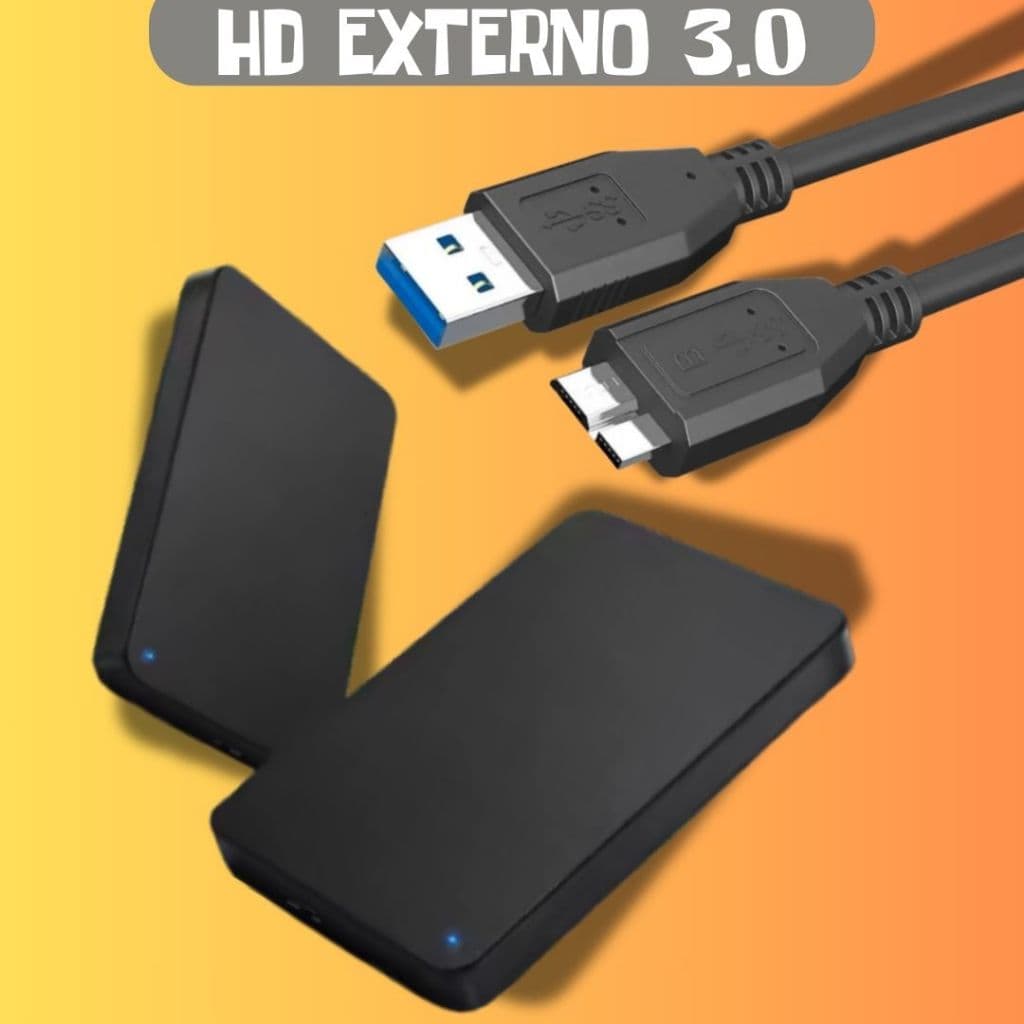 HD Externo Portátil USB 3.0 – 320GB – Alta Velocidade para PC, MacBook, PS4 e PS5
