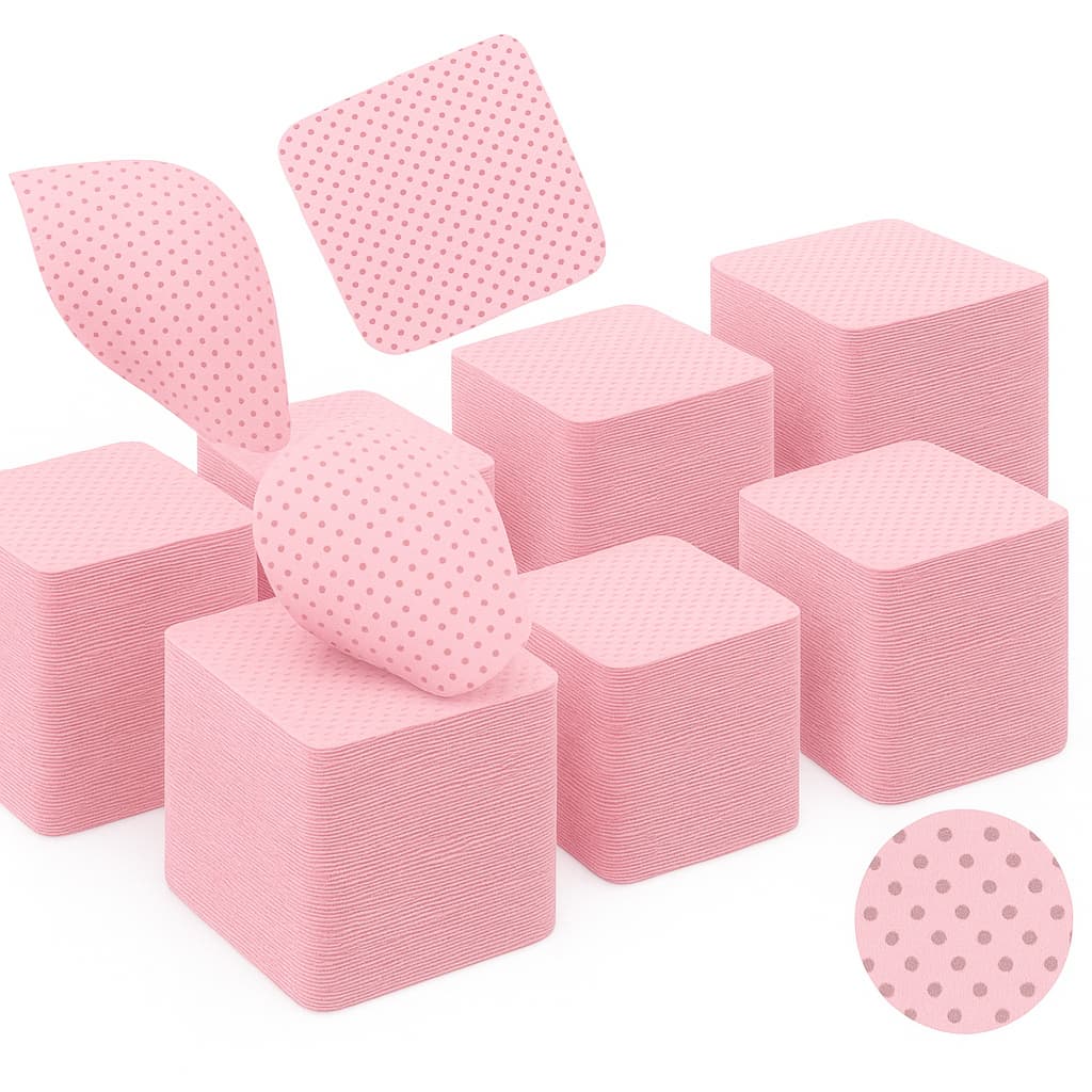 800 Lenços Rosa para Limpeza do Bico da Cola de Extensão de Cílios Profissional