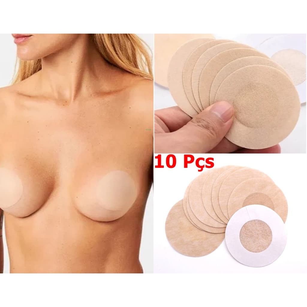 Kit com 5 Pares de Adesivos Protetores de Seios – Conforto e Discrição em Qualquer Look Moda Feminina