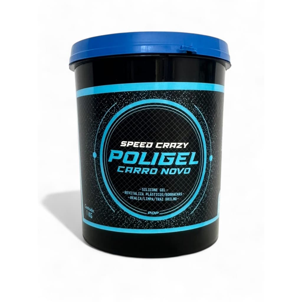Silicone Gel Poligel Revitalizador Plásticos, Borrachas e Couro Brilho e Proteção 1 Kg Speed Crazy
