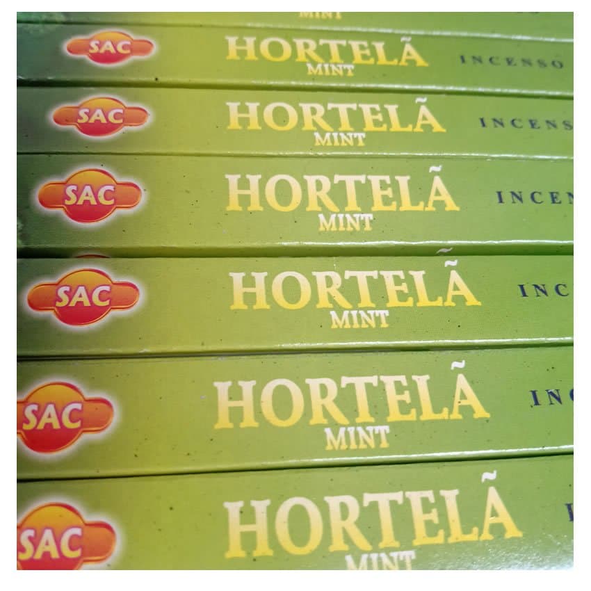 Incenso de Hortelâ Indiano SAC Quebra-feitiços  tonificante descongestionante relaxamento