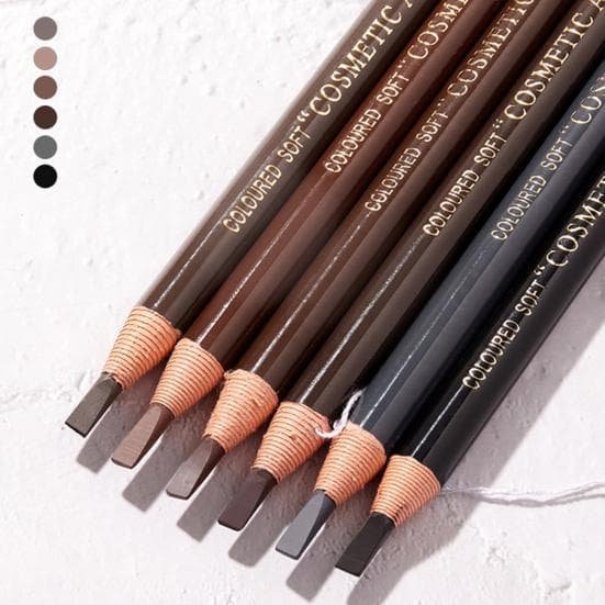 Lapis Dermatografico Para Sobrancelhas Preto Marrom e Branco Coloured Soft 1818 Cosmetic Art