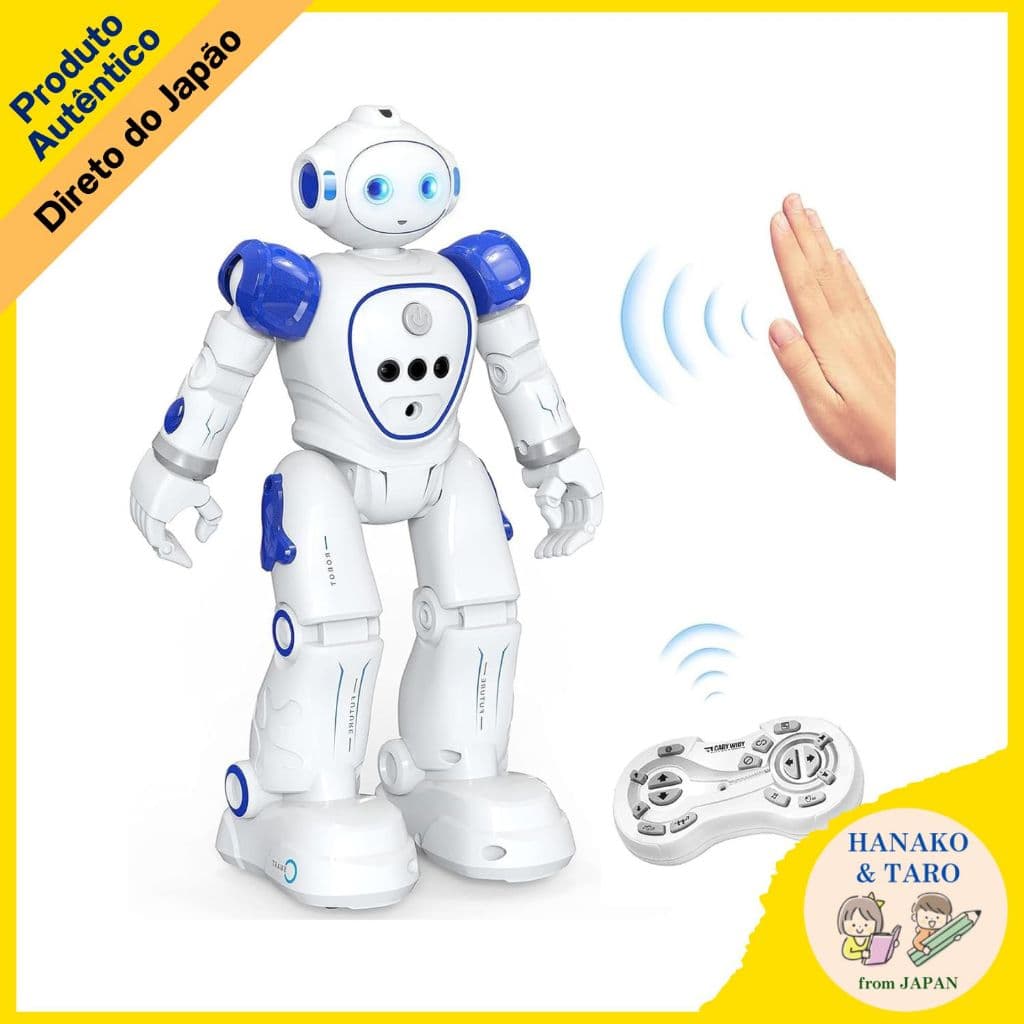 [ROBOT PLAZA] Brinquedo de Robô Humanoide que Anda, Fala em Inglês, Brinquedo para Crianças, Presente de Aniversário, Brinquedo Educativo, Recarregável, Manual em Japonês【Direto do Japão】