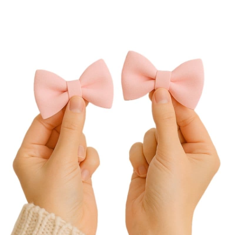 Par de Laços Bebê/Infantil em tecido 100% algodão rosa