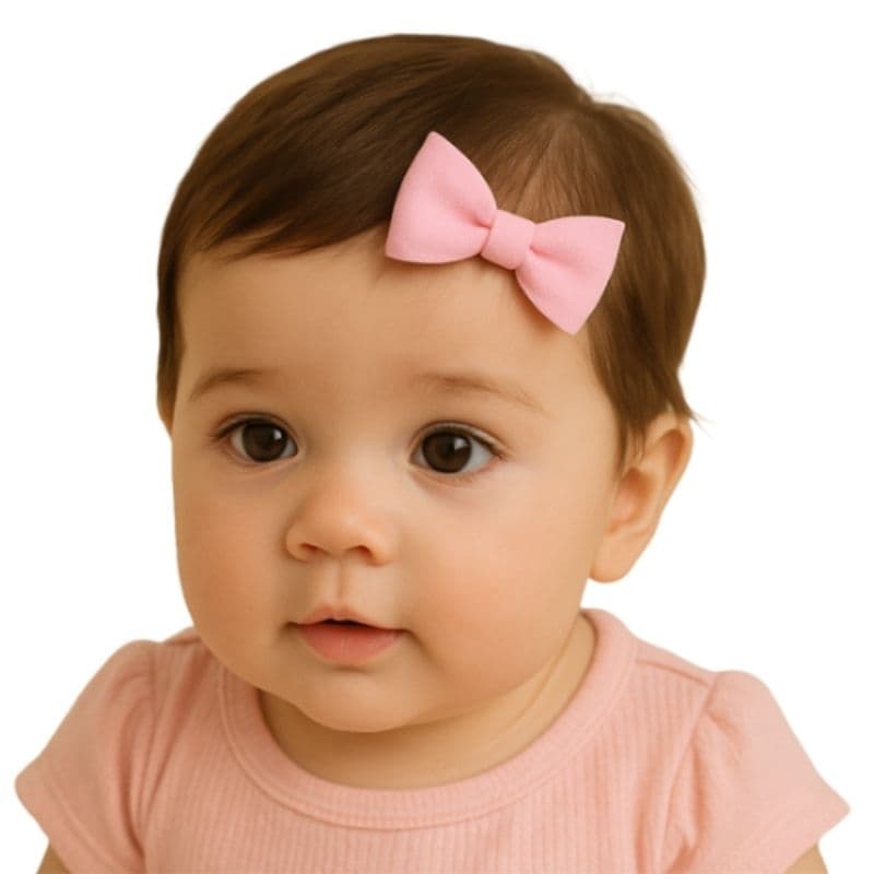 Laço para Bebê em tecido 100% Algodão Rosa