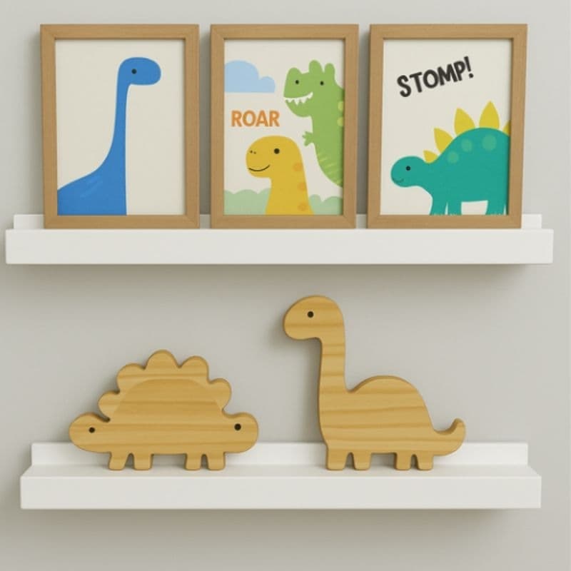 Kit 2 Prateleiras 60cm Canaletas Quadros Fotos Branco Mdf