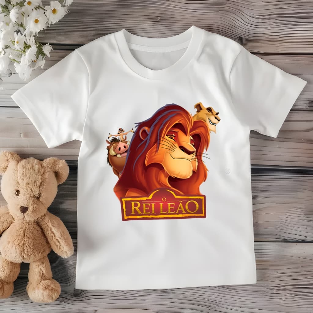 Camiseta Rei leão Infantil Pronta Entrega 2 ao 12 Simba Pumba Timão
