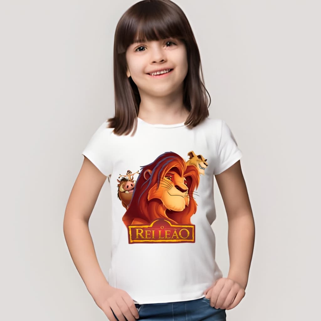 Rei Leão Camiseta Menina Infantil 1 ao 12 Pronta entrega Timão Pumba Simba