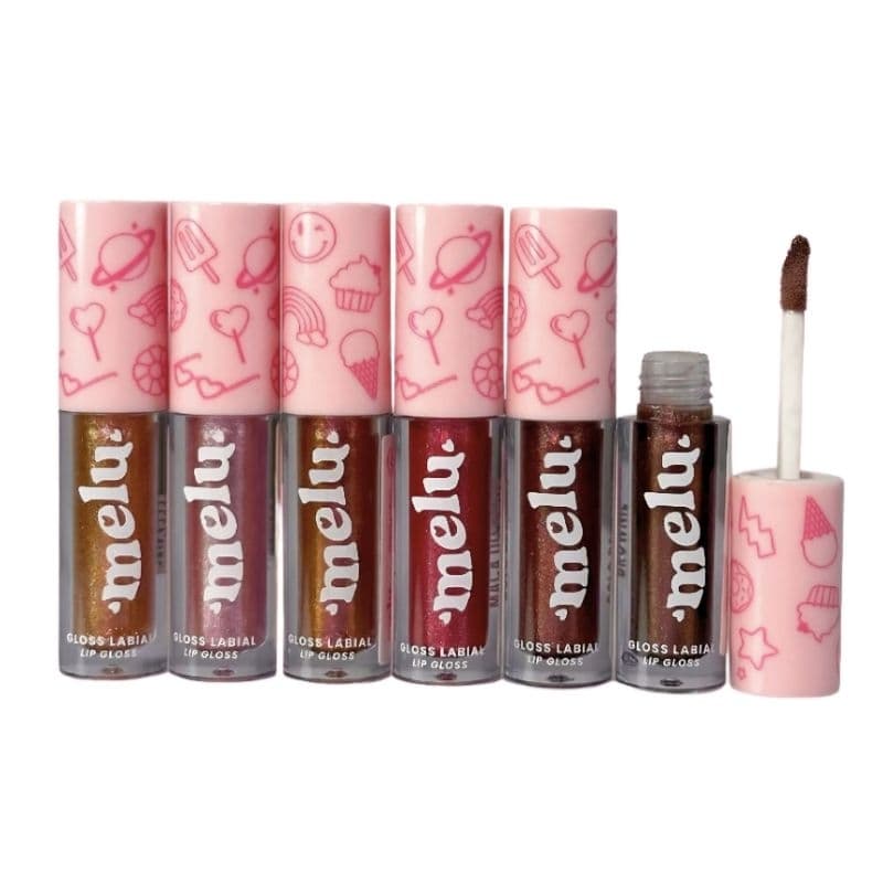 Gloss Labial Brilhante (NOVA FORMULA) - Melu by Ruby Rose Lip Gloss Glitter brilho labial