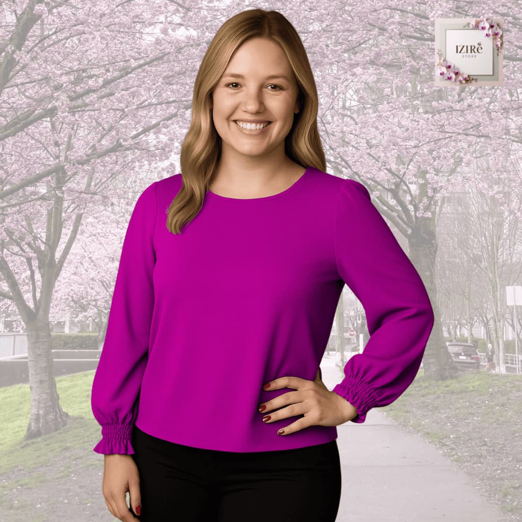 Blusa Feminina Social Manga Longa Plus Size Camisa Elegante Confortável Trabalho Moderna Estilosa