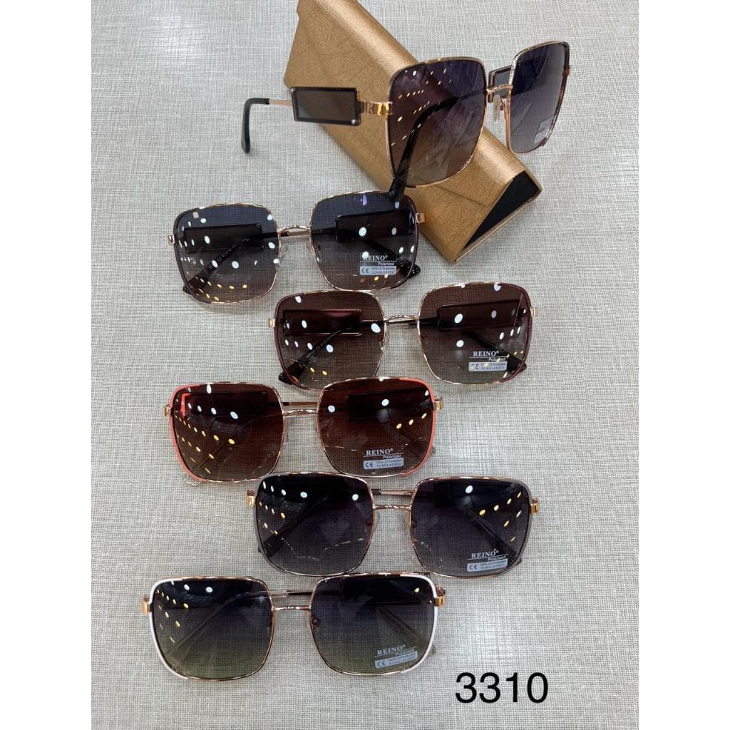 Óculos de Sol Feminino 3310 Estilo Retro Grande, Vários Cores, Proteção UV