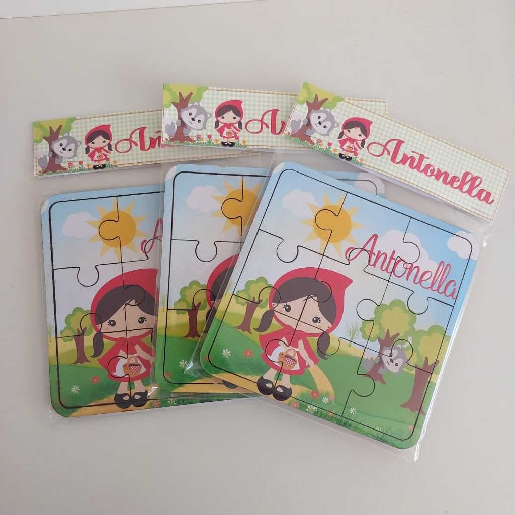 Kit 10/15/20 Quebra-Cabeça Personalizado 9 Peças com base em MDF | Lembrancinha Criativa