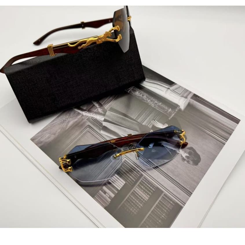 Óculos de sol quadrados sem aro masculino com hexágono retro sem moldura óculos de sol para mulher de luxo