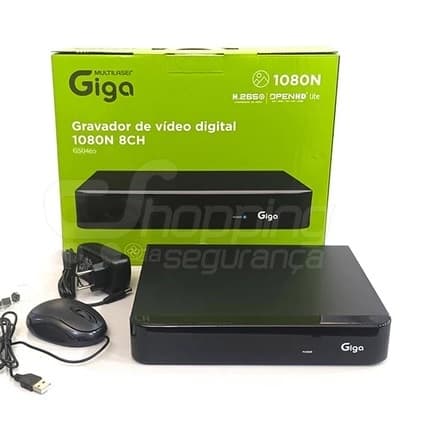 Dvr Open Hd Lite 1080n 8 Canais Gs0465 Gravador GigaSecurity