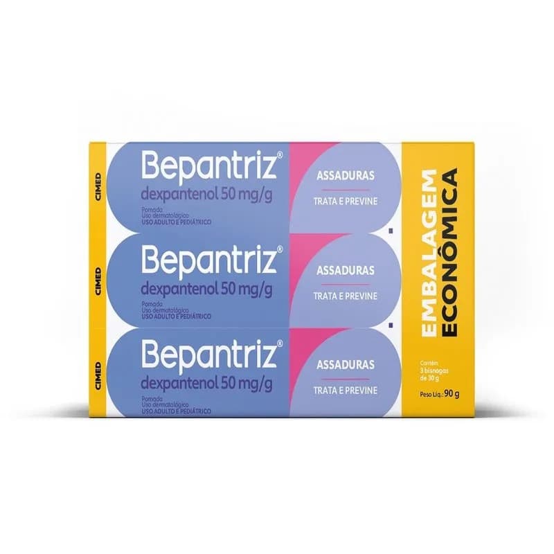 Pomada Bepantriz c/3 bisnagas 30g cada assadura