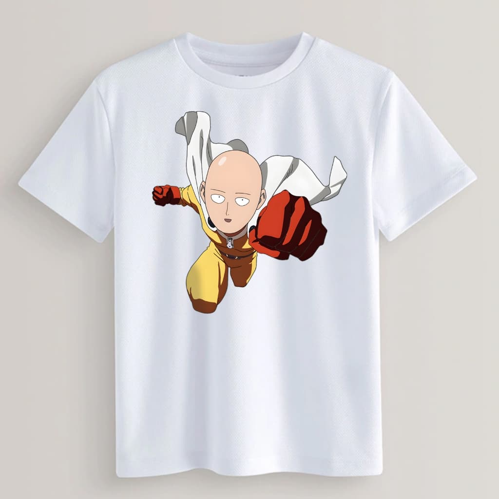 One Punch Man Camiseta Infantil Saitama Pronta Entrega