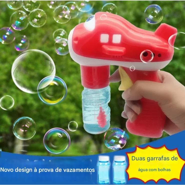 Avião Lança Bolhas Automático 500+ Bolhas! Brinquedo Parque c/ Sabão Grátis