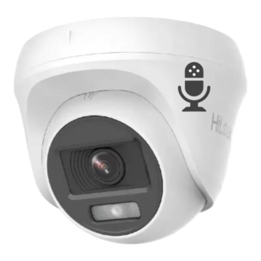 Câmera Analógica Hilook 2mp Turret Dual Light Audio Thc-t127-lps 2.8mm