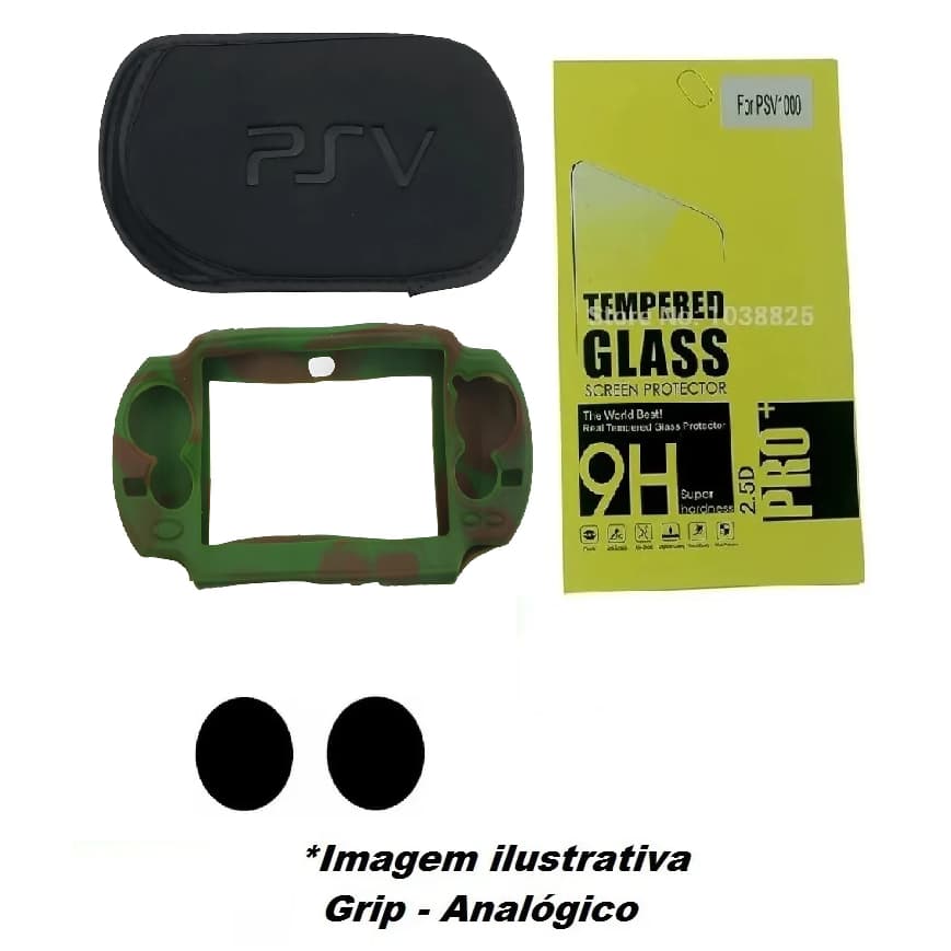 Kit Ps Vita Fat 1000 - Película + Case + Silicone + 2 Grip A