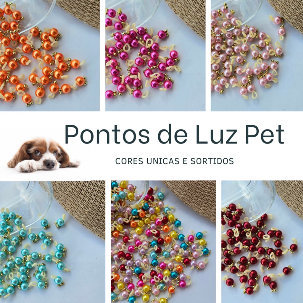 25 Uni Ponto de Luz Pet para Penteado Pet Laços Pet Joinhas Pet Perolas 8mm Biju Pet Banho e Tosa Enfeite para cachorro