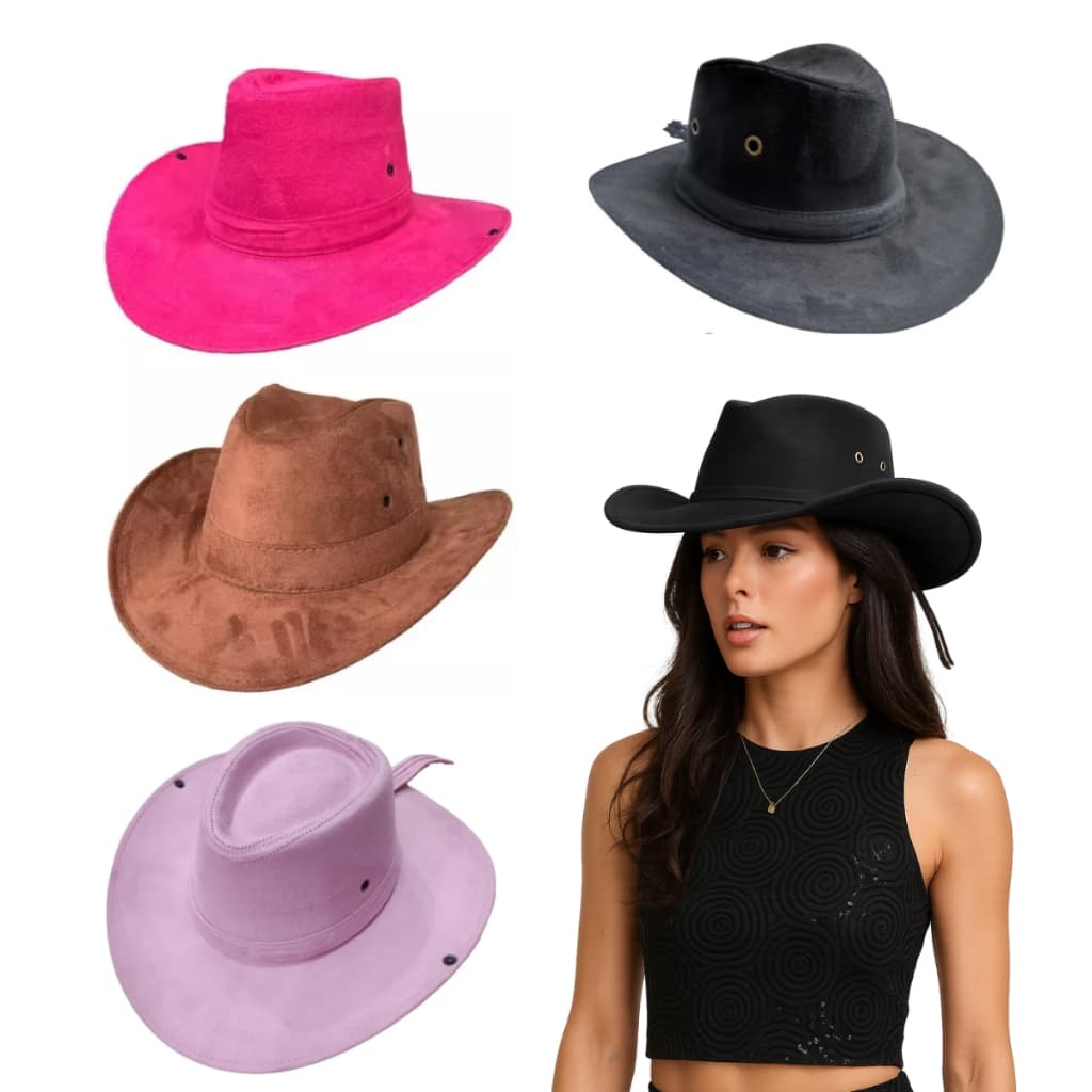 Chapéu Country Ana Castela Infantil Adulto Sertanejo Rodeio Várias Cores