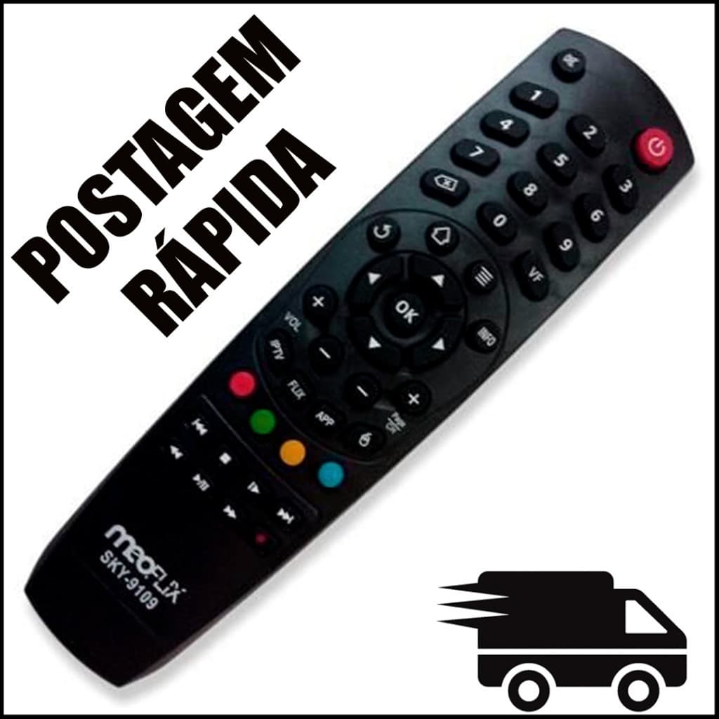 9109 Controle Remoto para TV Universal FLIXTER BLACK MEO HD LE-7127