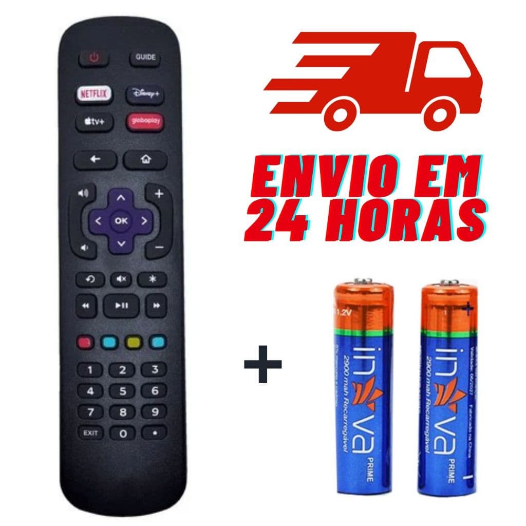 Controle Remoto compatível Tv Philco Roku Smart 9206