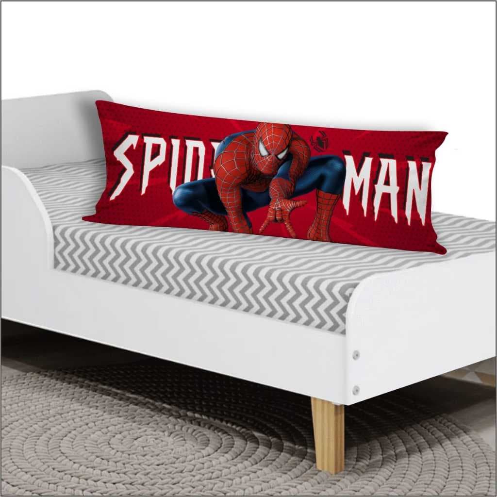 Capa de Almofada Travesseiro De Corpo Fronha Xuxinho 0.90x0.30cm Quarto Homem Aranha,Hulk,Capitâo