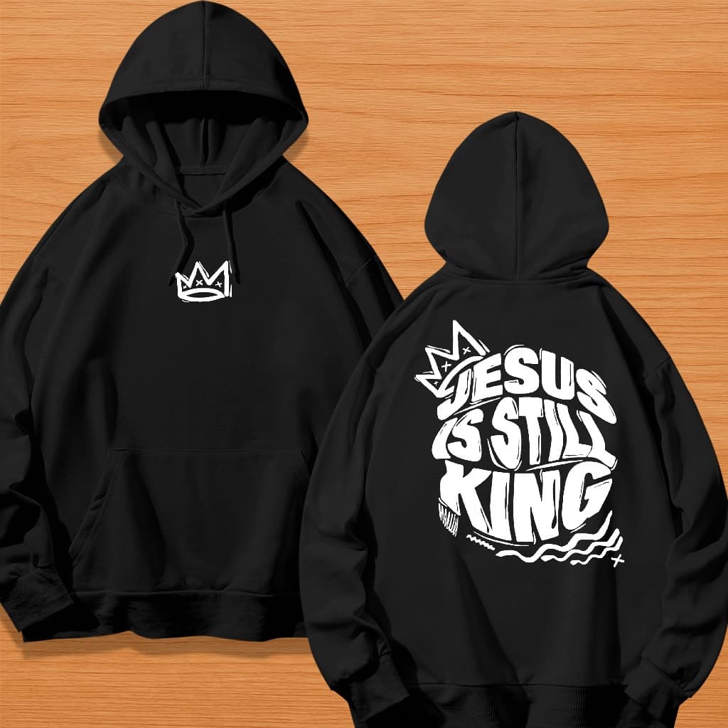 MOLETOM UNISSEX STREETWEAR PERSONALIZADA ESTAMPA JESUS IS STILL KING